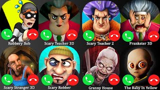 Robbery Bob Scary Teacher 3D Prankster 3D Scary Teacher 2 Scary Stranger 3D Scary Robber [upl. by Eejan]