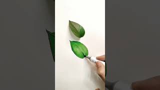 How to draw a leaf  easy leaf drawing  leaf easy drawing for kids [upl. by Samanthia]