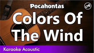 Pocahontas  Colors of the Wind karaoke acoustic [upl. by Ynnaffit879]