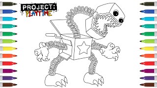 Project Playtime BOXY BOO Coloring Book Page  Boxy Boo Coloring Page  Cajama  Alone NCS Release [upl. by Gnim]