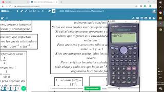 Arcoseno arcocoseno y arcotangente usando la calculadora [upl. by Enetsirk530]