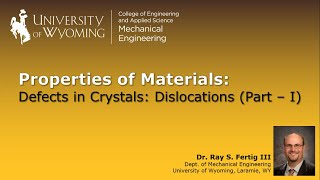 32a Defects in Crystals Dislocations  Part I [upl. by Oiluig]