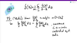 Section 55 Cauchy Integral Formula Proof Sketch [upl. by Nauqe324]