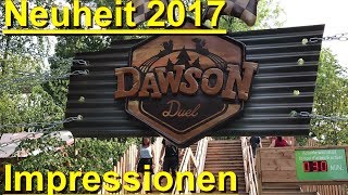 Bellewaerde Dawson Duel  Neuheit 2017  Nouveauté 2017 – Impressionen  Wiegand Alpine Coaster [upl. by Edd]