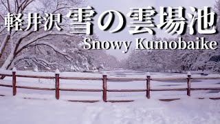 軽井沢雪の雲場池Japan Nagano Karuizawa Snowy Kumobaike [upl. by Che]