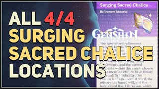 All 4 Surging Sacred Chalice Locations Genshin Impact [upl. by Elamef502]