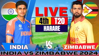 Live India vs Zimbabwe 4th T20 Live Match Score amp Commentary  IND vs ZIM Live Cricket Match Today [upl. by Garland]