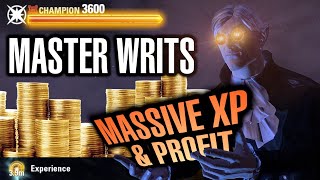 ESO Master Writs for MASSIVE XP and Profit [upl. by Niltak502]