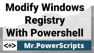 Working With Registry Items In Powershell [upl. by Landers531]