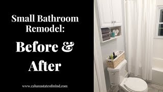 BEFORE amp AFTER Small Bathroom Budget Remodel [upl. by Ivens]