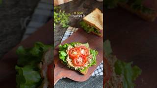 Black Chickpea Sandwich recipe  Easy Breakfast recipes foodshorts [upl. by Ydeh]