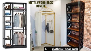 wooden shoe rack clothes rack diy creative wall shelves design [upl. by Rochella623]