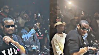 Wizkid vibing to his latest song at Koko London with DJ tunez and Seyi vibez [upl. by Lotsyrc]