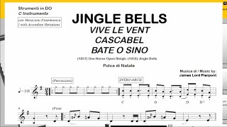 JINGLE BELLS G key Christmas polkaPlayalong Backing Track Sheet Music C Bb Eb Melodeon Accordion [upl. by Couhp818]