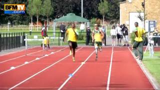 JO  Oscar Pistorius prend le départ du 400 m [upl. by Anesuza277]