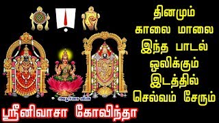 ஸ்ரீனிவாச கோவிந்தா  தினமும் காலை மாலை இந்த பாடல் ஒலிக்கும் இடத்தில் செல்வம் சேரும் [upl. by Iggem551]