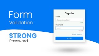 Login Form Validation using HTML CSS amp Jquery  Create Validation Login Form in bootstrap and jQuery [upl. by Gnut]