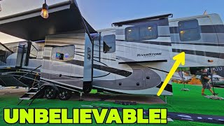 BRAND NEW RV FLOORPLAN From Forest River Riverstone 425FO Fifth Wheel [upl. by Oigile261]