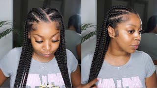 DIY FULANI TRIBAL BRAIDS  BEGINNER FRIENDLY PROTECTIVE STYLE [upl. by Meesaw682]