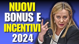 SCOPRI I NUOVI BONUS DEL 2024 COSA ASPETTARTI QUESTANNO [upl. by Tilden]