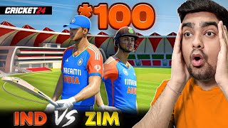 OP ABHISHEK SHARMA 100 INDIA Vs ZIMBABWE T20I4 Series Cricket 24 [upl. by Acisey]