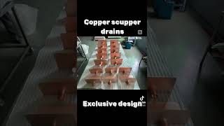 Copper scupper drains heading Japan copper scupper roofdrain Japan [upl. by Elna119]