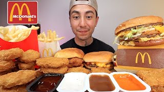 MUKBANG EATING MCDONALDS BIG MAC EXTRA CRISPY CHICKEN NUGGETS SPICY CHICKEN BURGER ASMR [upl. by Orv535]