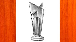 T20 world cup 2024 trophy drawing  How to draw t20 world cup trophy 2024  T20 world cup 2024 [upl. by Atiniuq]