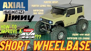 Axial SCX24 Suzuki Jimny SWB Build  RampCrab LCG chassis Kyosho MiniZ Jimny body amp Furitek Venom [upl. by Hahnert]