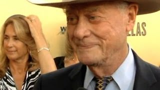 TNTs DALLAS red carpet interview Larry Hagman Patrick Duffy Linda Gray Jordana Brewster more [upl. by Lrac30]