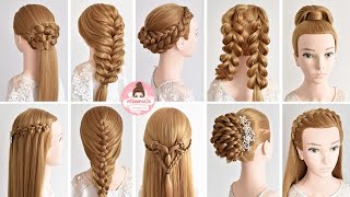 10 PEINADOS FACILES para ESTE 2024  Easy hairstyles [upl. by Enneiluj]