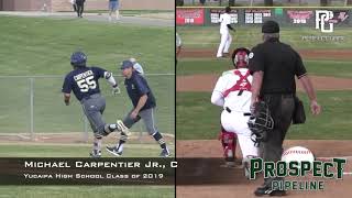 Michael Carpentier Jr Prospect Video C Yucaipa High School Class of 2019 [upl. by Christianity]