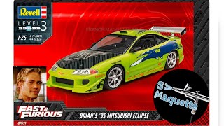 Revell 125 Mitsubishi Brian Fast and Furious part 2️⃣ la peinture [upl. by Okin]