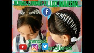 TRENZAS FACILES ESCOLARES  SCHOOL BRAIDS [upl. by Assirahs]