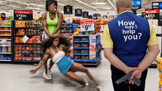 Karens fighting at Walmart for 50 minutes straight [upl. by Hsetirp]