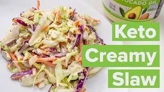 Best Keto Coleslaw  Healthy BBQ Sides [upl. by Yeslehc334]