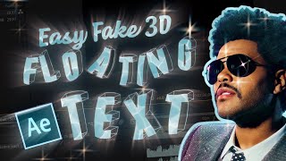 Create FLOATING 3D Text In After Effects No Element 3D  Easy Tutorial [upl. by Ynavoj]