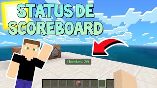 Como Fazer STATUS de SCOREBOARD na Barra Rápida Minecraft [upl. by Atekin963]