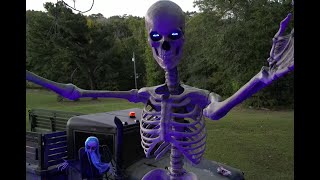 Giant 12ft skeleton and the Deuce and a Half Halloween 2024 halloween decoration [upl. by Ladonna]