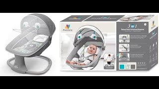 Mastela 3 in 1 Deluxe Multi Functional Bassinet Napper amp Swing setup at home [upl. by Ydarb]