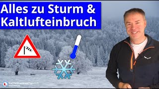 Sturmlage Dienstag Kaltlufteinbruch und Schnee [upl. by Staley]