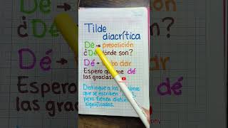 Tilde diacrítica youtubeshorts eduacion educarte shortvideo educación aprendizaje ortografia [upl. by Maisey]