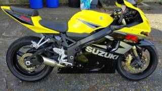 2004 Gsxr 750 RLS Shorty exhaust cold start [upl. by Birkett]