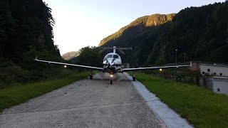 Pilatus PC12 shortest takeoff Locher Airfield [upl. by Jovitah]