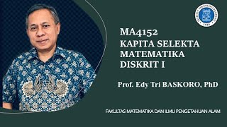 MA4152 Kapita Selekta Matematika Diskrit I Pendahuluan [upl. by Tavis]