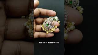 925 silver jewellery with 22 kt gold polish diamond replica set [upl. by Coreen950]