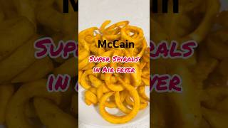 McCain Super Spirals Spicy Curly Fries in Air fryer amp oil free viralvideo shorts mccain [upl. by Ihcas82]