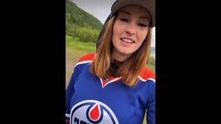 Oilers Girl Flashes Some Wisdom to the Fans and Haters [upl. by Farrand214]