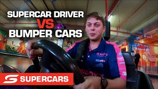 Professional racing driver goes on BUMPER CARS  Beaurepaires Sydney SuperNight  Supercars 2022 [upl. by Myrtle]