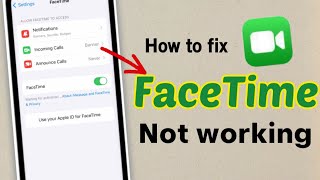 How to fix FaceTime not working on iPhone how to activate facetime if its not working [upl. by Ardnassac]